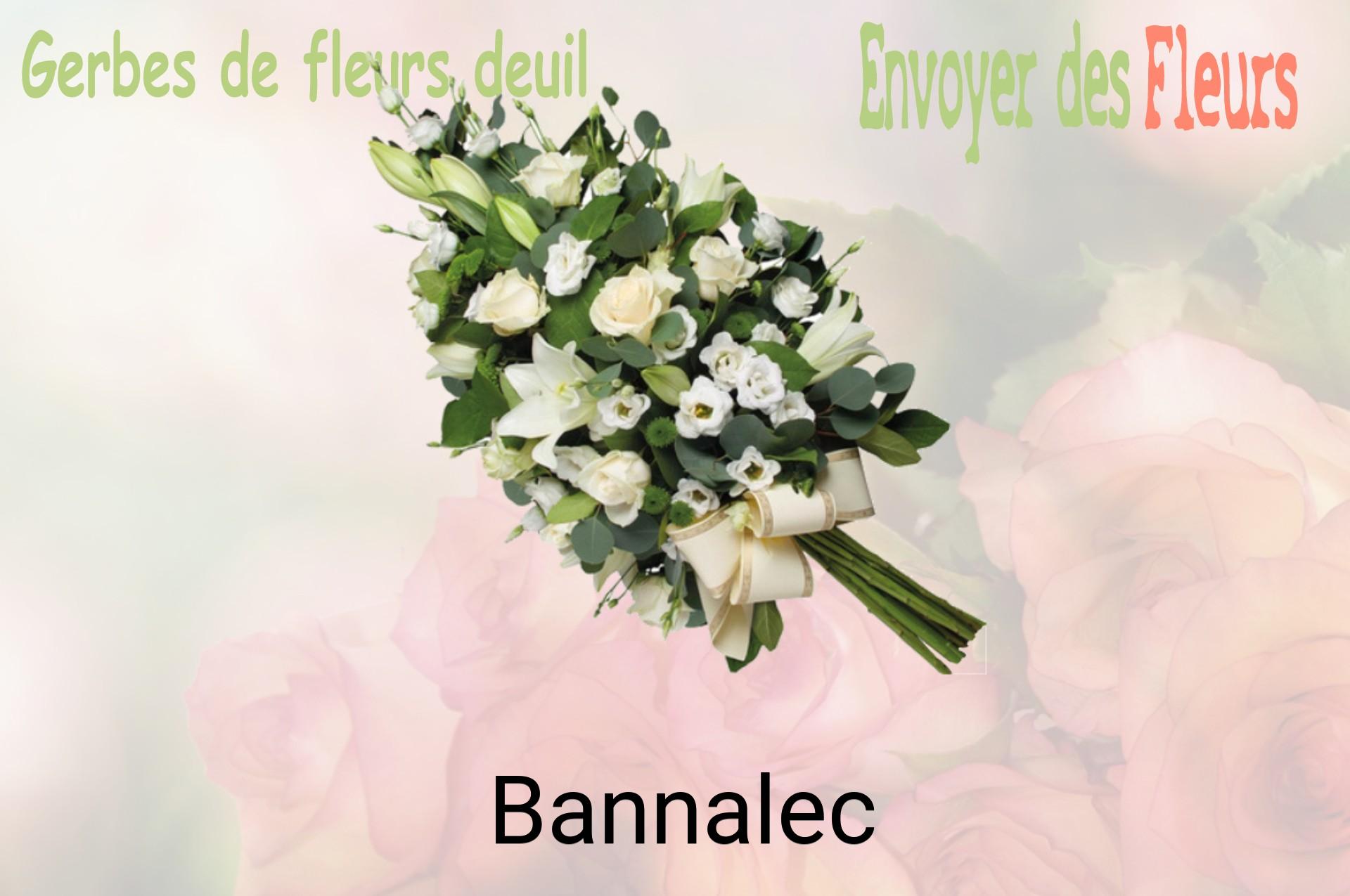 Gerbe de fleurs de deuil livrée à Bannalec